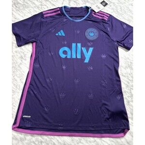 Adidas MLS Charlotte FC Jersey Soccer Women's small HT4023 purple NEW football